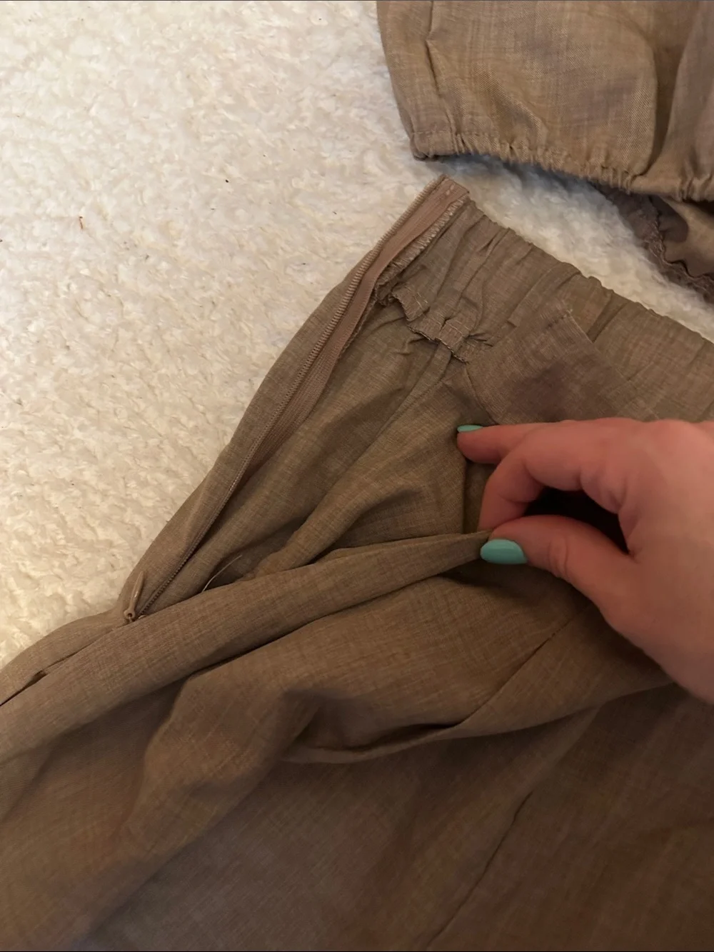 NWOT Two-Piece Wide-Leg Pants Set in Brown - Picture 2 of 4